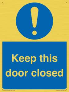 Keep this door closed